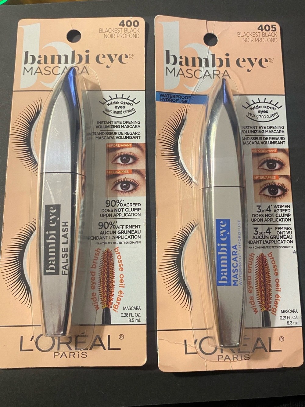 2 Different Formulas of L'Oréal Paris Bambi Eye Mascara In Shade Blackest Black